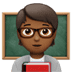 🧑🏾‍🏫 teacher: medium-dark skin tone display on Apple